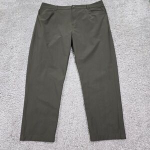 Vuori Mens Meta Performance Pants Green Straight 5 Pocket Size 38 (fits 36x26)‎